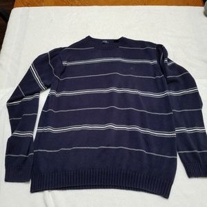 IZOD blue striped sweater pullover Size L